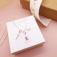Communion / Confirmation Charm Necklace On Solid Sterling Silver 