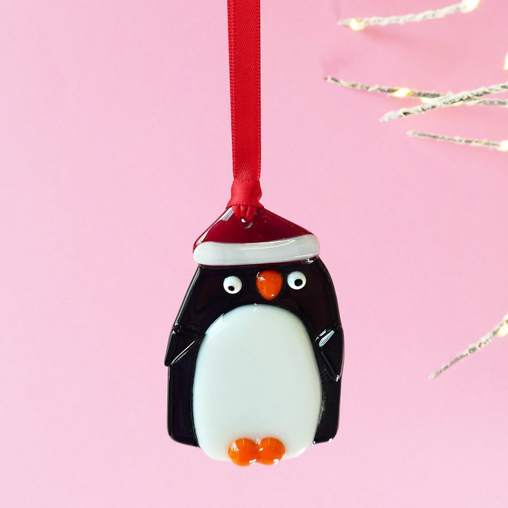 Glass Christmas Penguin