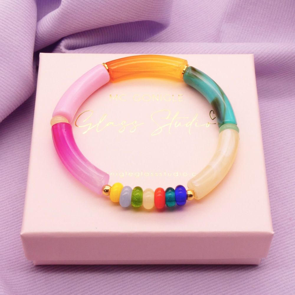 The Multicoloured Tube Bracelet #1