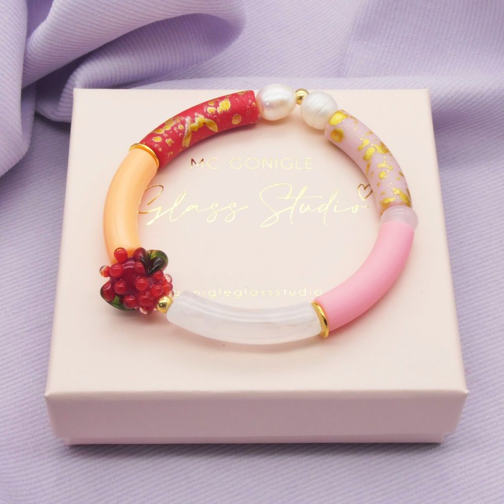 The Raspberry Tube Bracelet