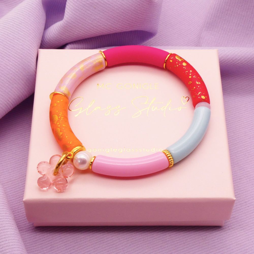 The Peach Flower Tube Bracelet