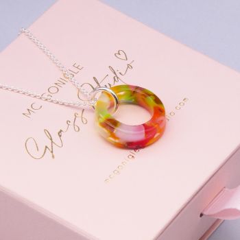 Geo Circle in multicoloured glass #2