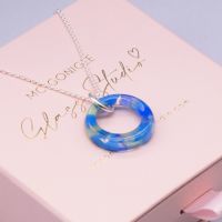 Geo Circle in blue glass
