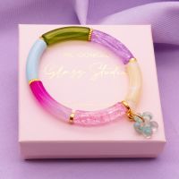 The Pastel Crackle Tube Bracelet
