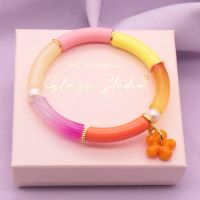 The Orange Flower Tube Bracelet
