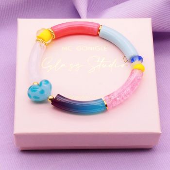 The Turquoise Heart Tube Bracelet