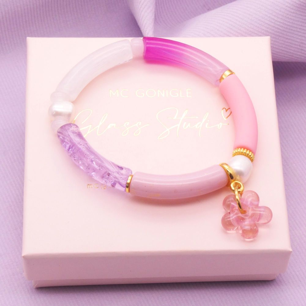 The Peach flower Tube Bracelet