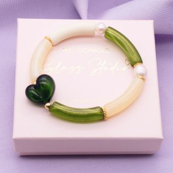 The Green heart Tube Bracelet