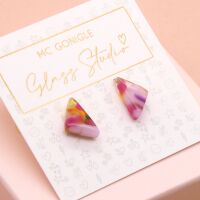 Pastel geo studs