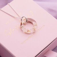 Geo Circle in beige and white glass