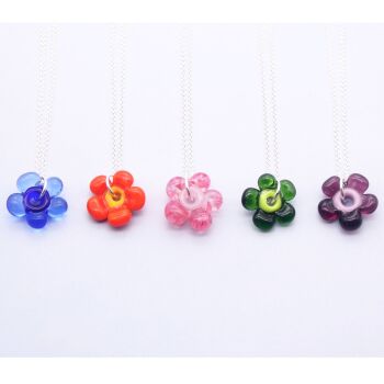 Retro Glass Flowers- pick your colour