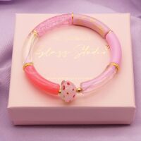 The Pink Strawberry Tube Bracelet
