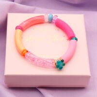 The Turquoise Flower Tube Bracelet