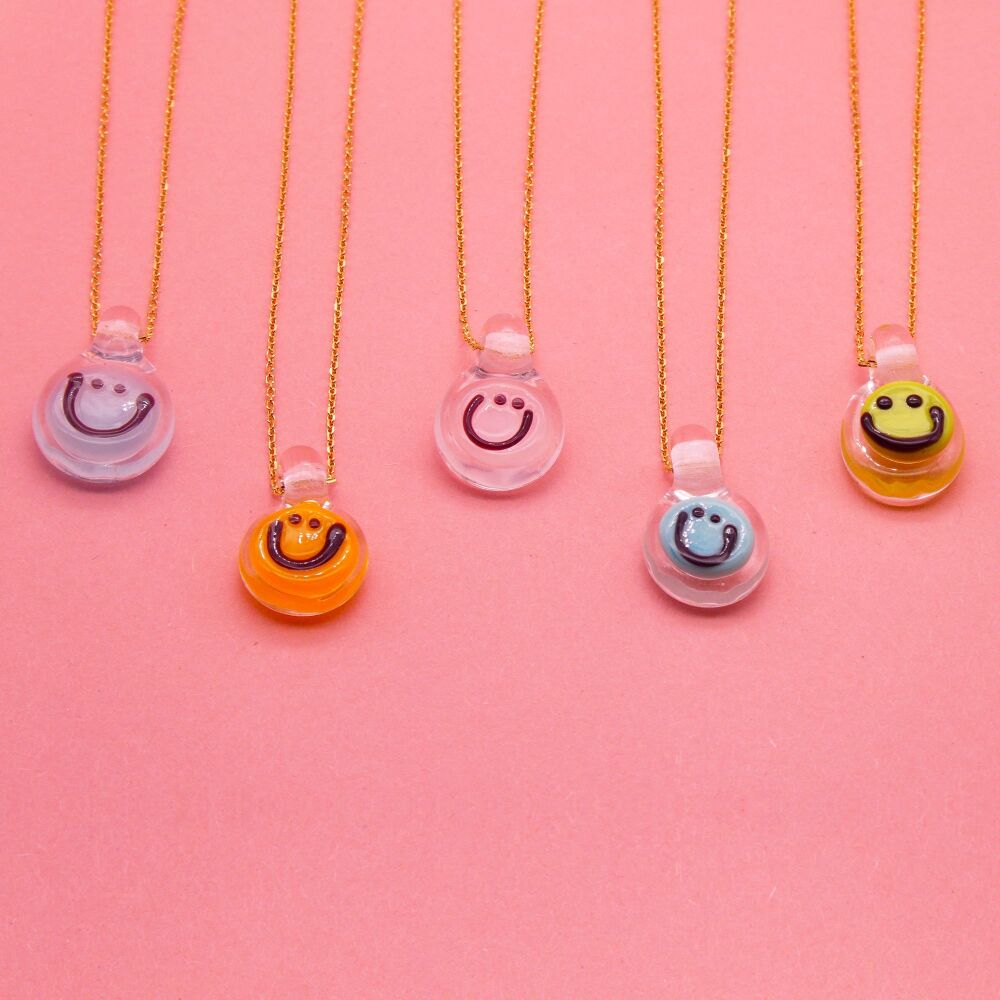 Smiley Necklace on gold filled