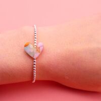 Pastel simply silver bracelet