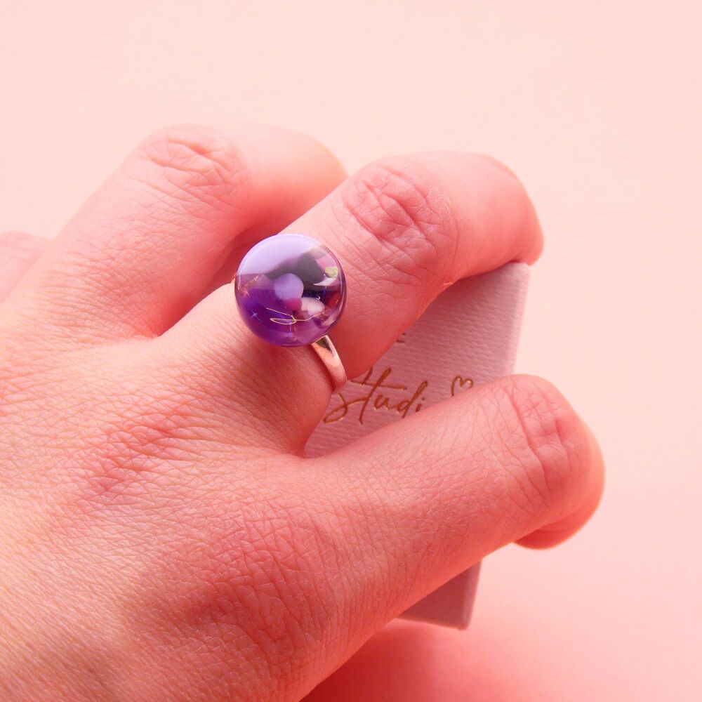 Purple Glass Ring