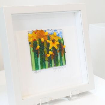 Daffodils Glass Picture