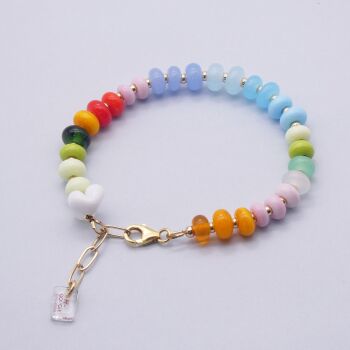 Glass Rainbow bracelet #2