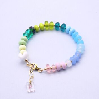 Glass Pastel Rainbow bracelet