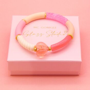 Peaches and cream Tube Bracelet