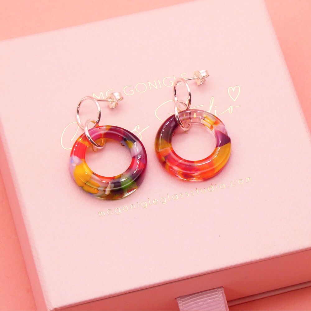 Geo hoop earrings top