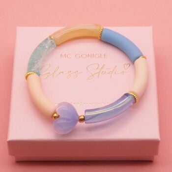 Blue heart Tube Bracelet