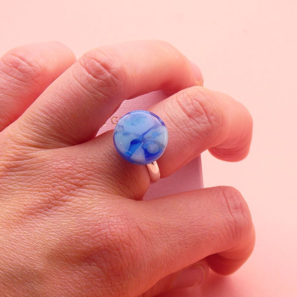 Blue Glass Ring