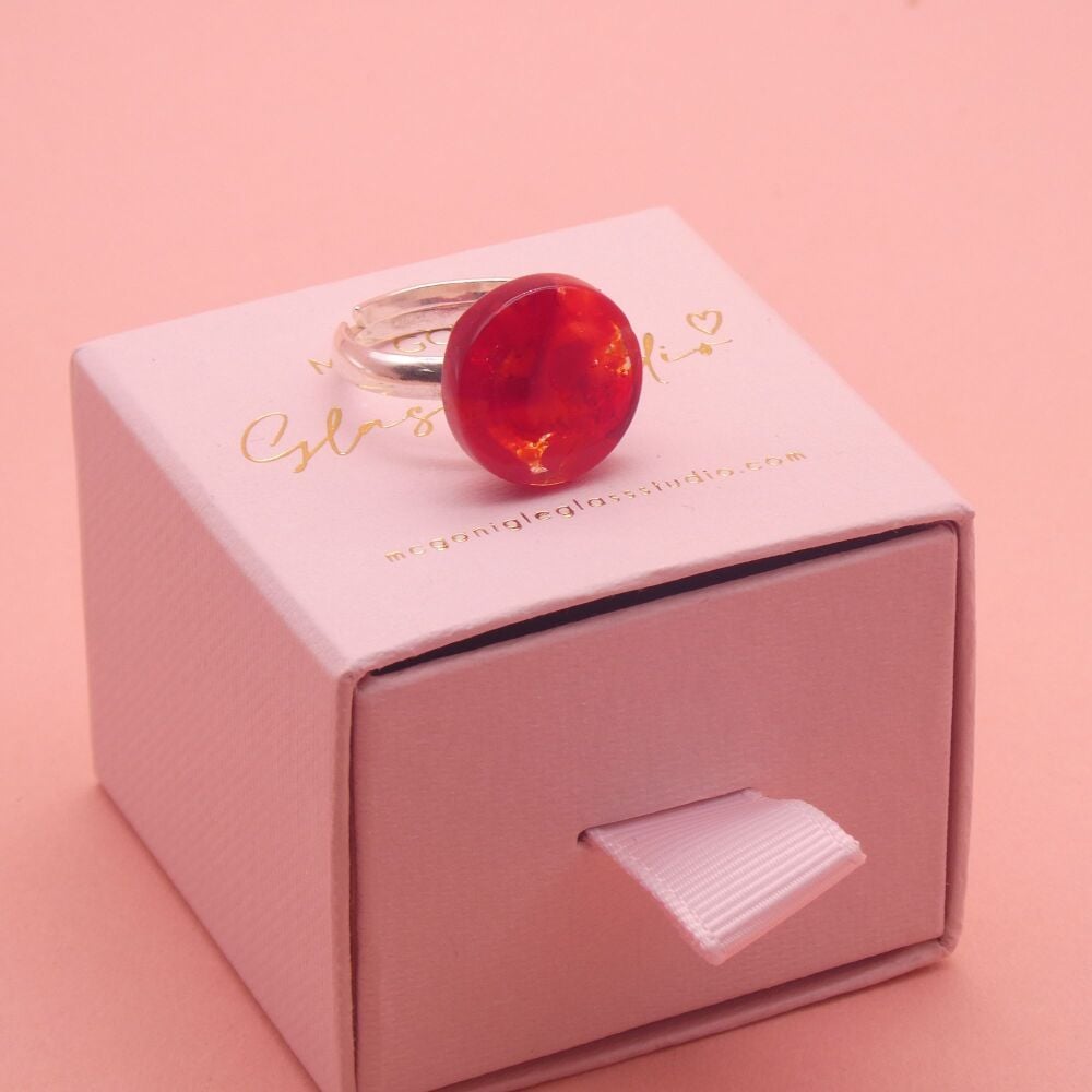 Red Glass Ring