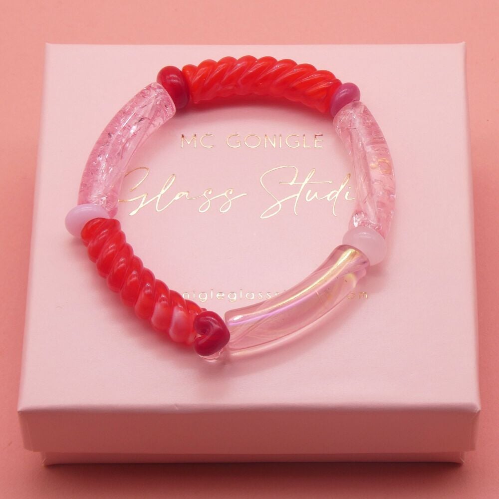 Children's Tube Bracelet: red heart