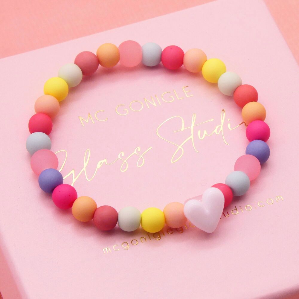 Children's Multicoloured heart Bracelet