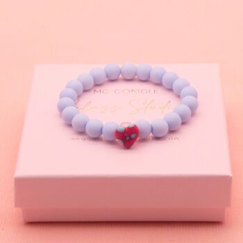 Children's Blue and Red heart Bracelet