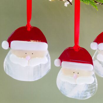 Glass Santa Decoration