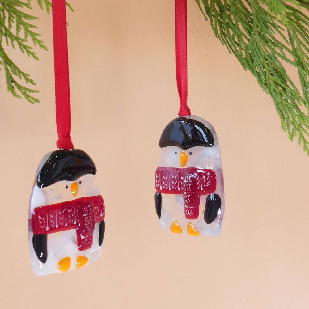Glass Penguin Decoration