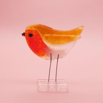 Standing Glass Robin