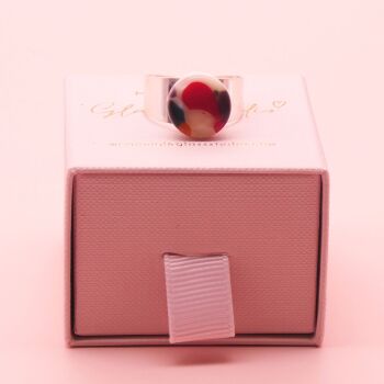 Multicoloured Glass Ring M/L