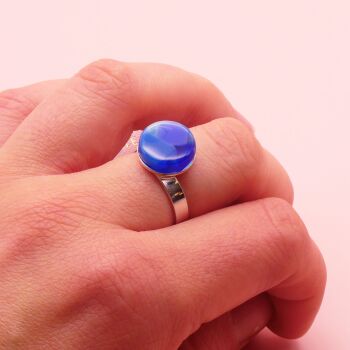 Blue Glass Ring S/M/L