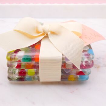New! Confetti Glass Coasters