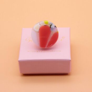 Glass Pink Petal Pin