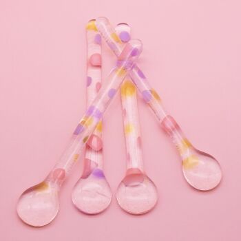New! Confetti Glass Swizzle Sticks- Pastel (set of 4)