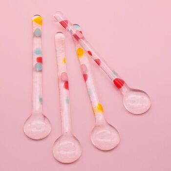 New! Confetti Glass Swizzle Sticks- Candy (set of 4)