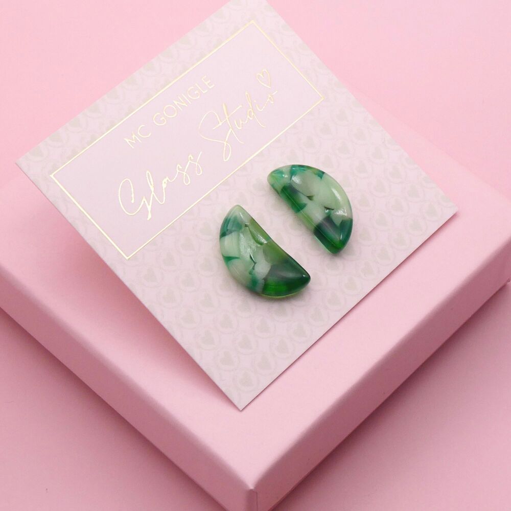 Large Green Geo studs