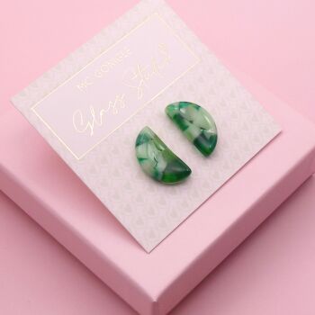 Large Green Geo studs