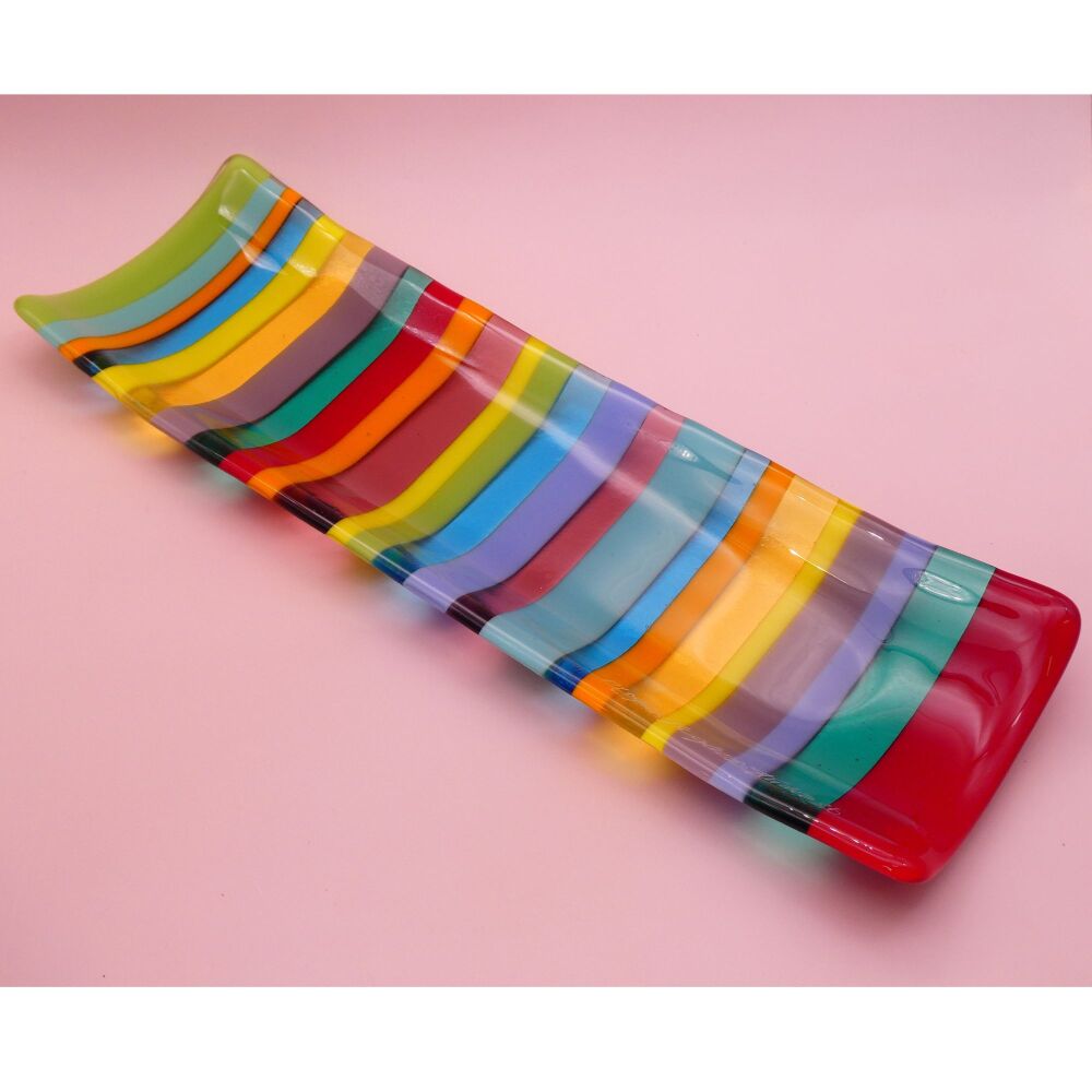 Fused glass Stripey Sweet dish