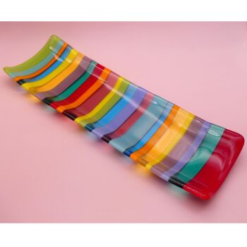 Fused glass Stripey Sweet dish