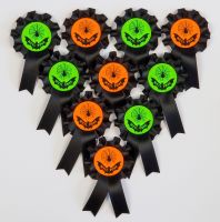 HALLOWEEN Mini Rosettes, Well Done, Winner or Special