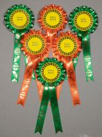 Easter Rosettes, 1-tier Set x 6 Special, Well Done or Clear Round