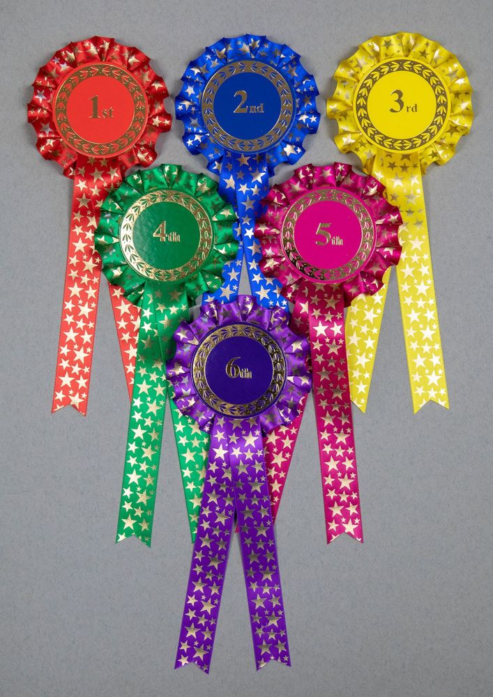 HIDDEN Bright Star 1-Tier Rosettes, Set 1st-3rd, 1st-4th or 1st-6th