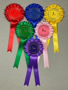 Large 1-Tier Box Pleat Rosettes, Set 1st-6th