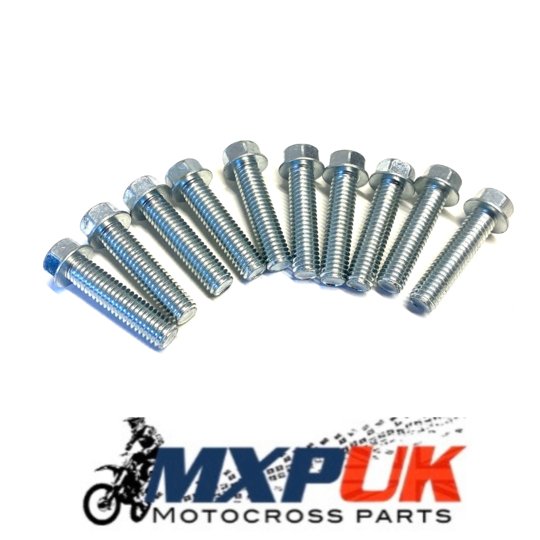 M6 FLANGED BOLTS PACK OF 10 6X25  (281)