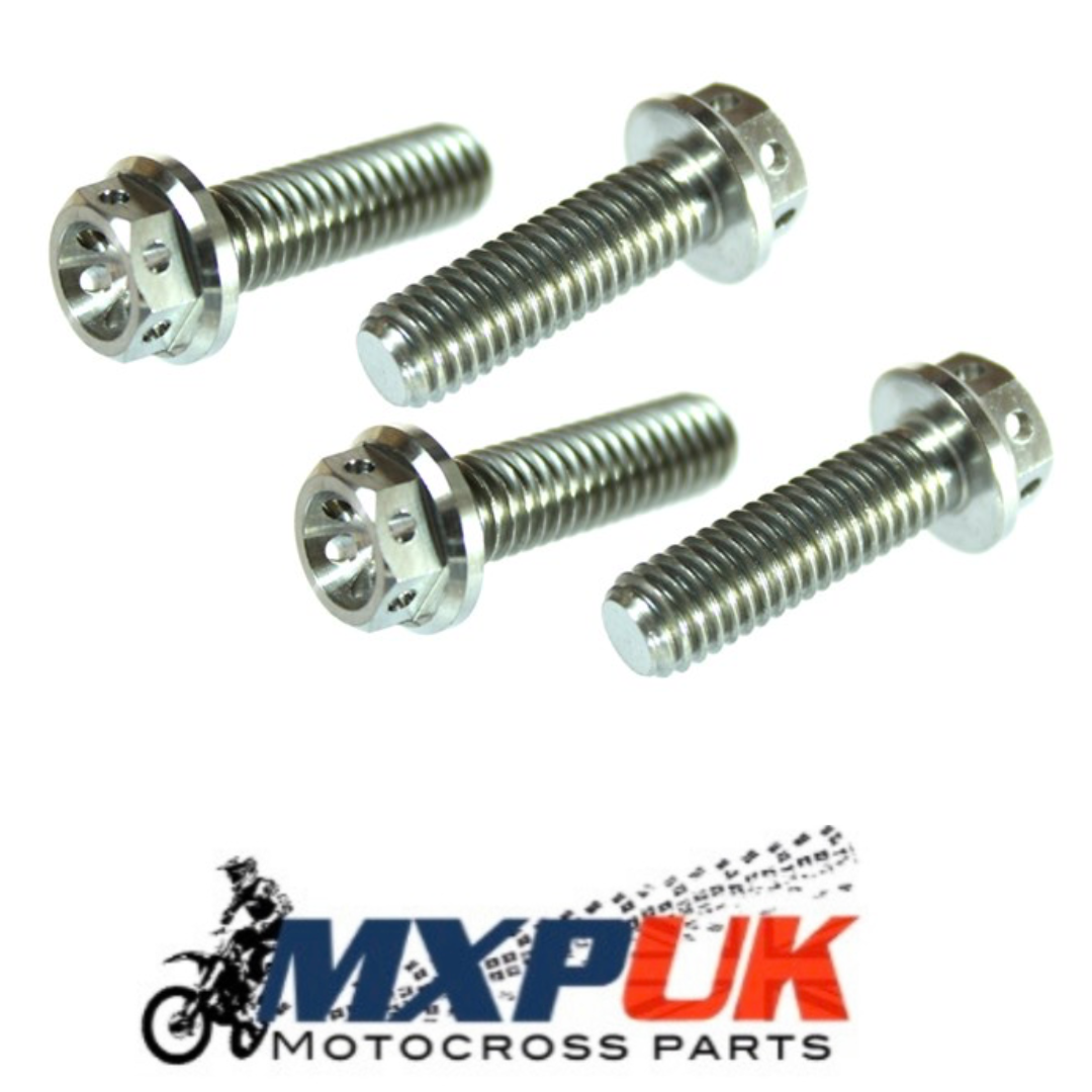 TITANIUM HEX HEAD FLANGE BOLT M8X25 8MM SOCKET X4 PACK (949)